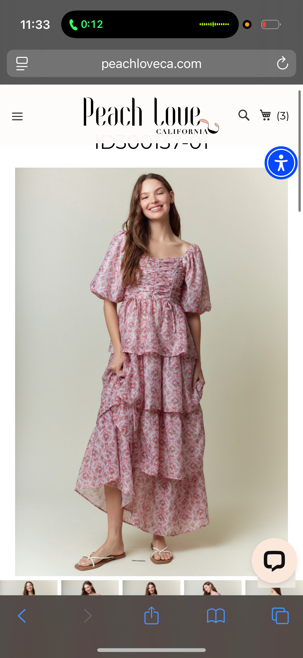 The Lilah Ruffle Tiered Maxi Dress in Floral & Bow Print