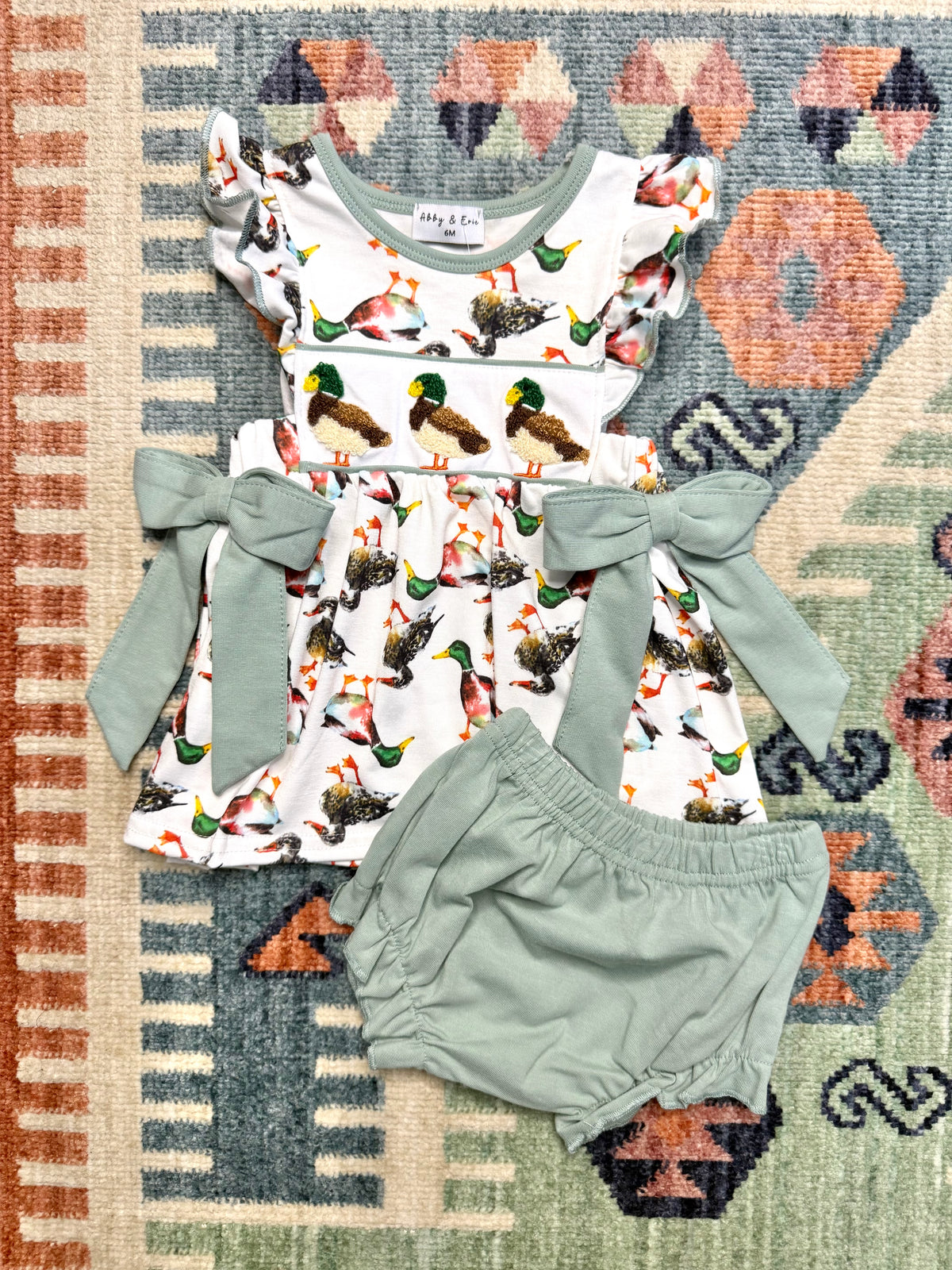 Duck Embroidered Bloomer Set