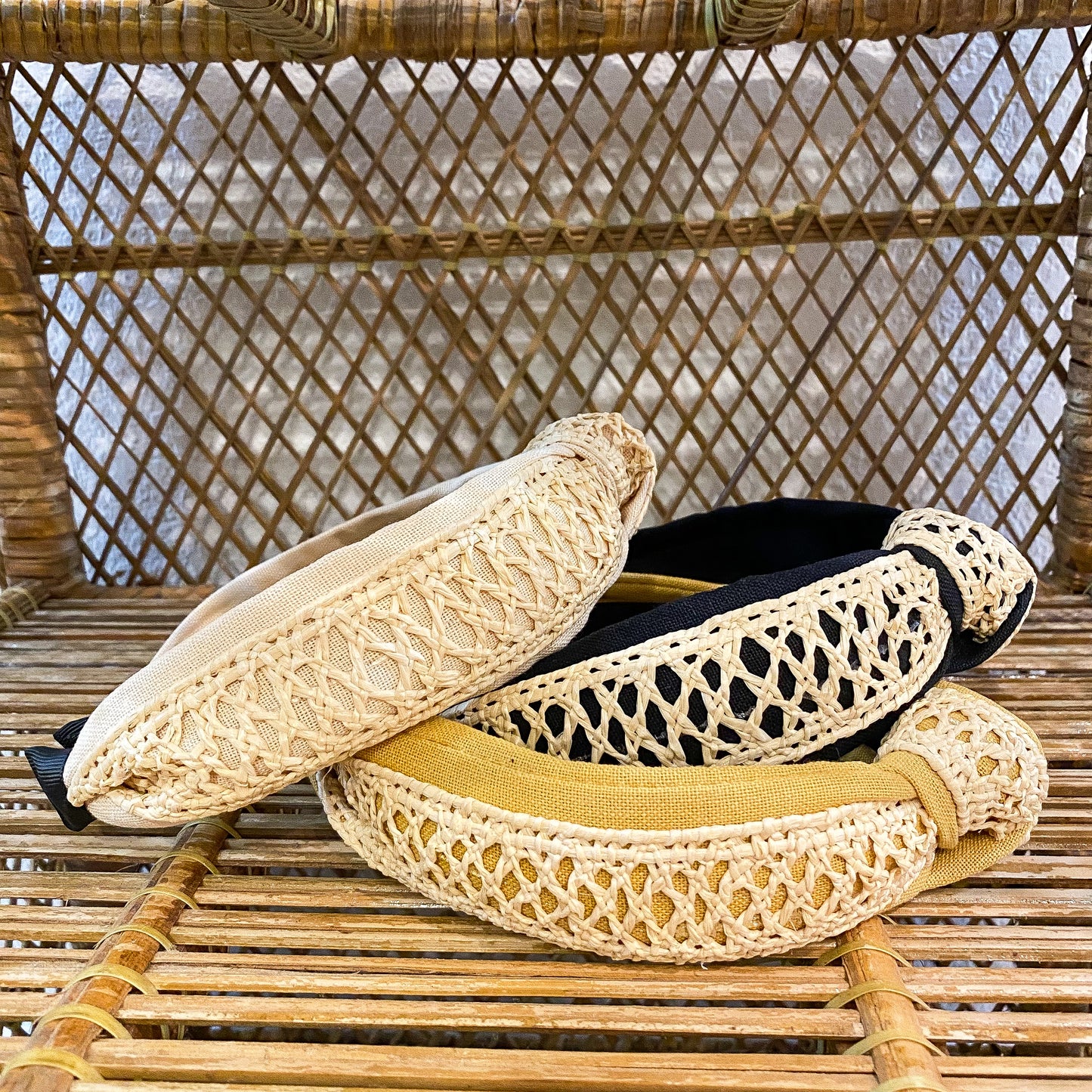 The Tae Linen & Raffia Knot Headband