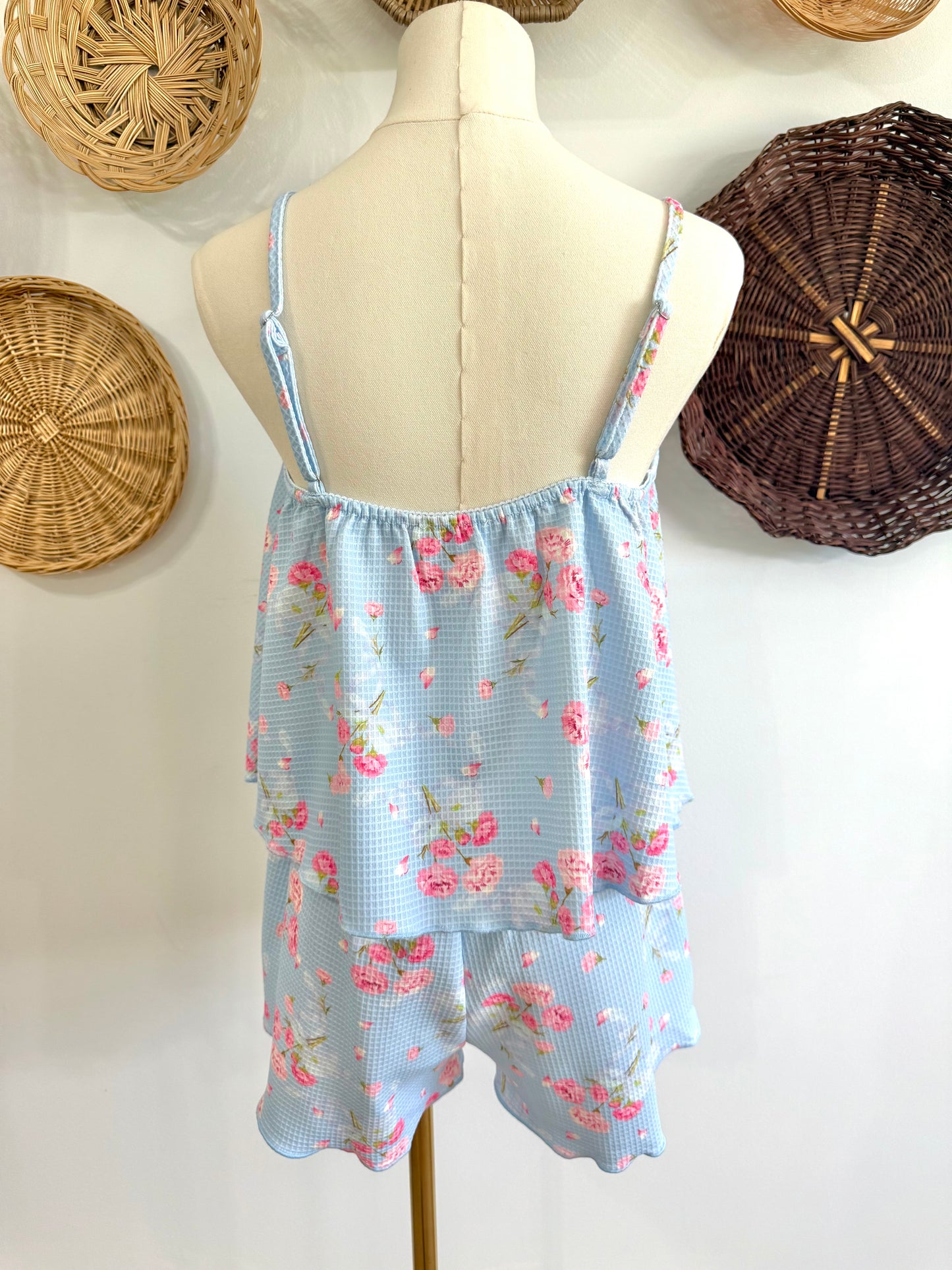 The Tanner Floral Pajama Set in Blue & Pink