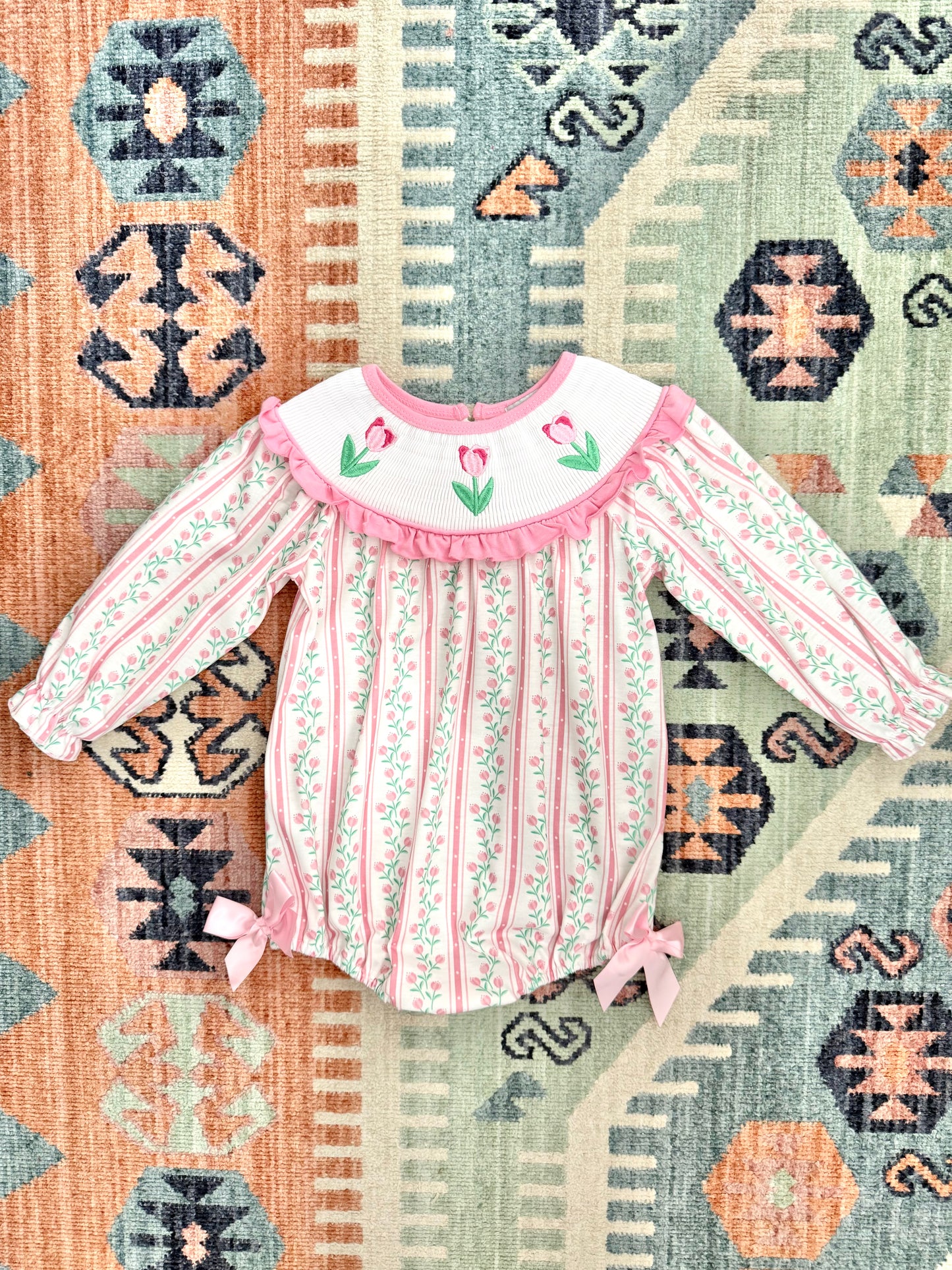 Smocked Tulip Floral Bubble