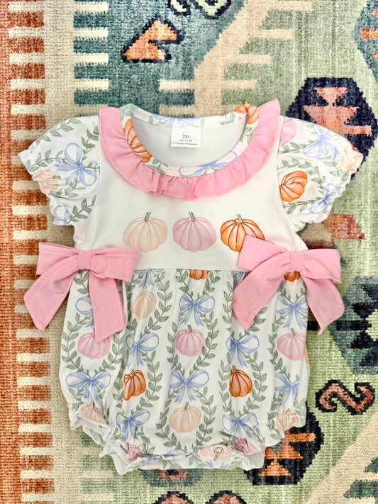 Pumpkin & Bow Print Bubble