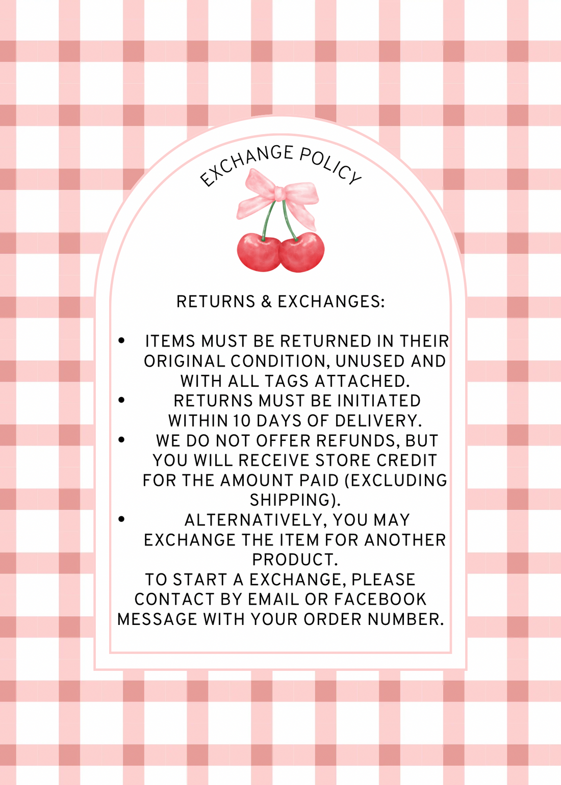 Exchange Policy