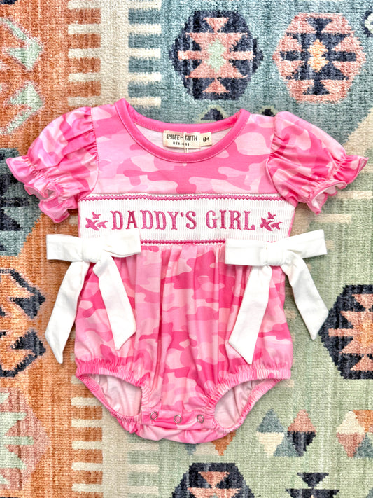 Daddy’s Girl Bubble in Pink Camo