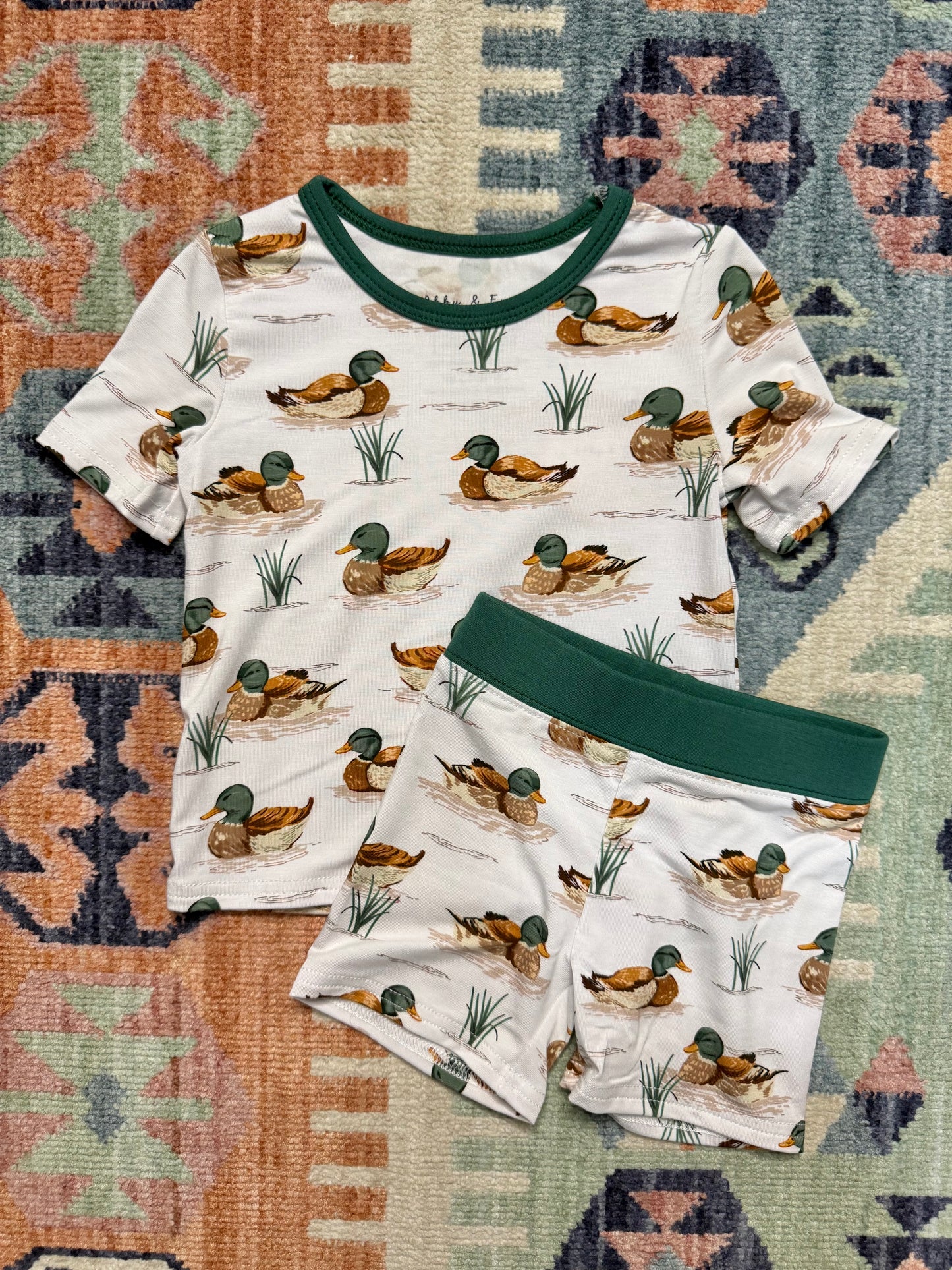 Boy’s Duck Print Bamboo Set