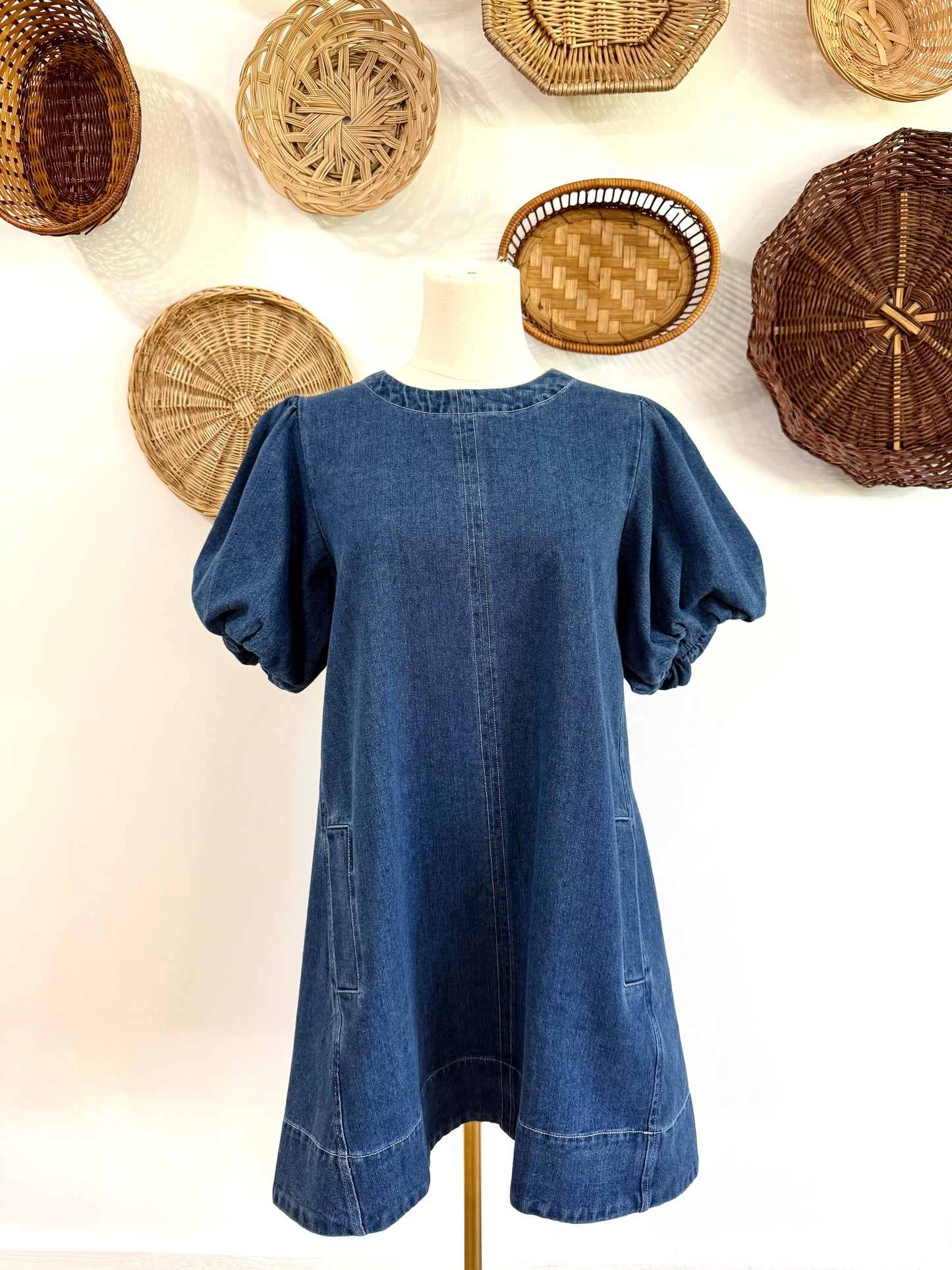 The Scout Denim Puff Sleeve Dress