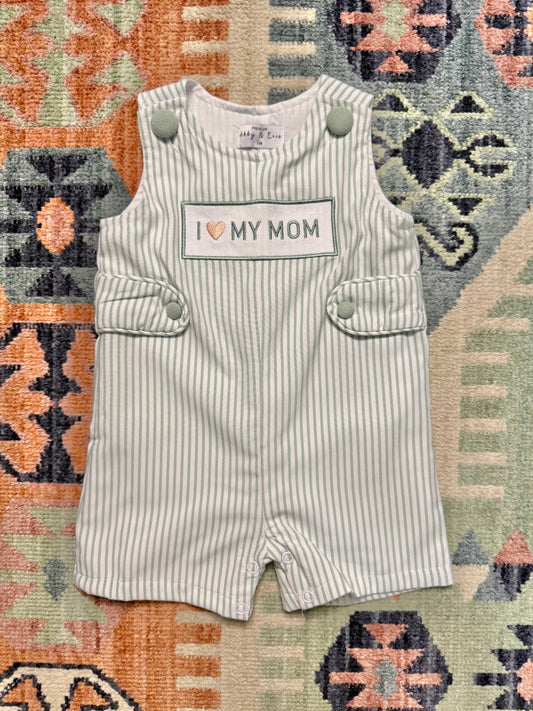 Boy’s “I ❤️ Mom” Pinstripe Jon Jon