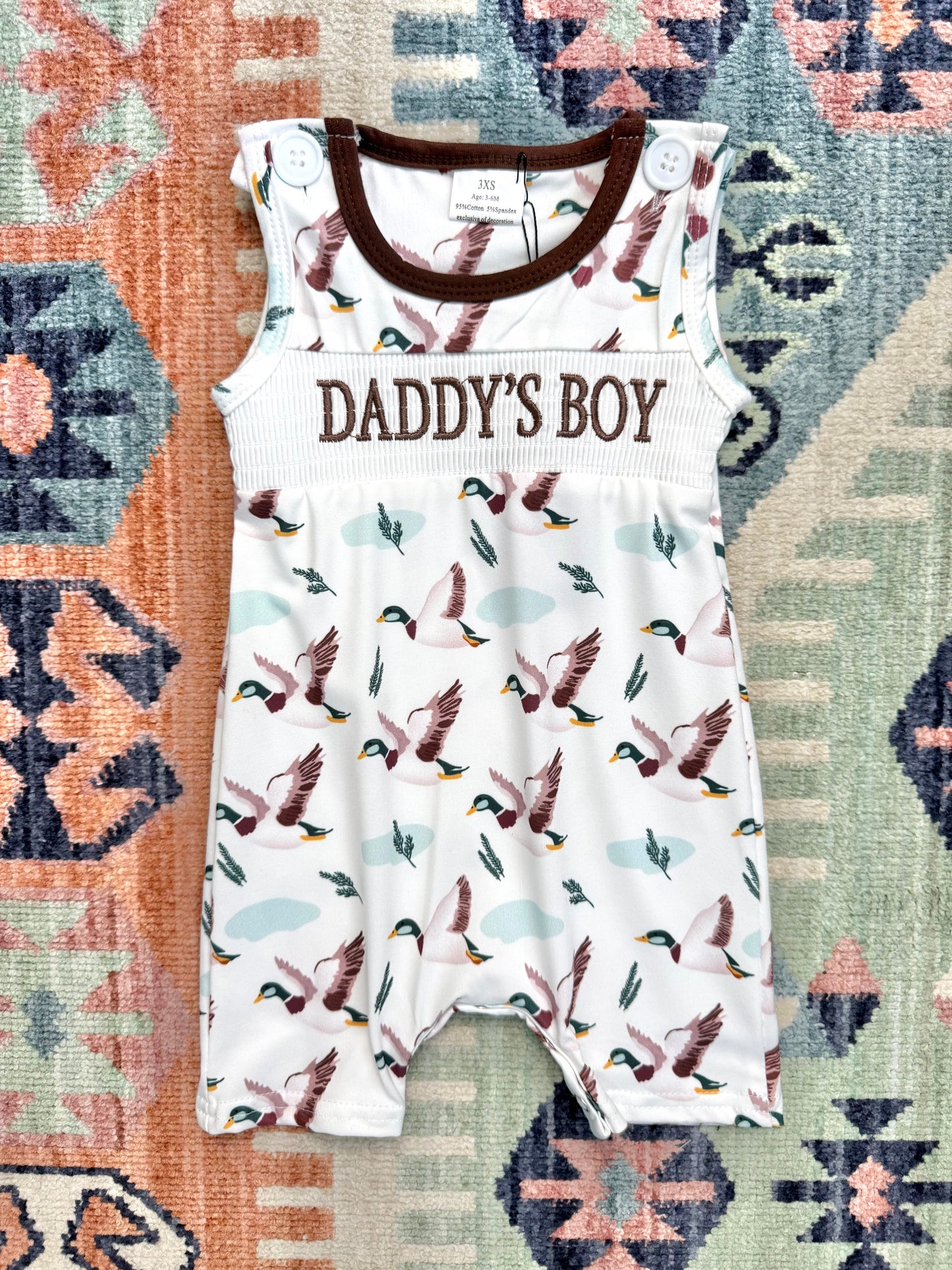 Boy’s “Daddy’s Boy” Duck Print Jon Jon