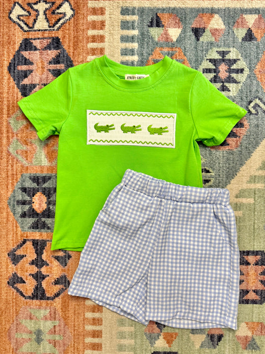 Boy’s Crocodile Shorts Set