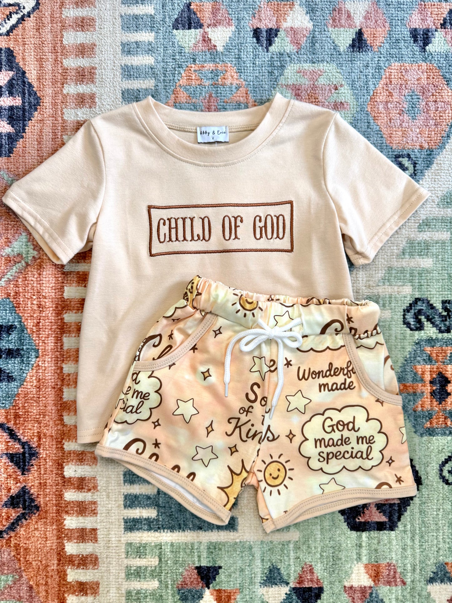 Boy’s “Child of God” Embroidered Set