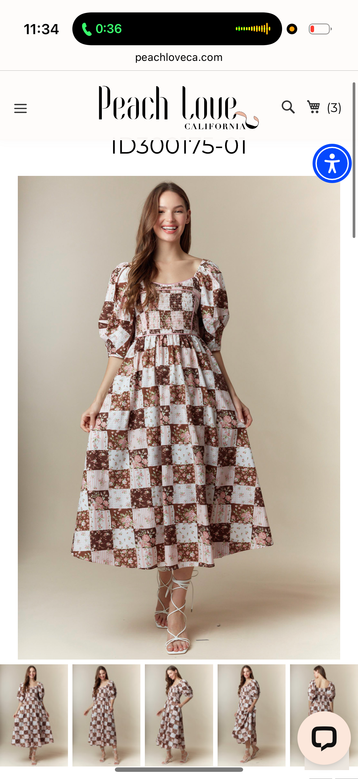 The Briar Quilt Print Maxi Dress in Brown