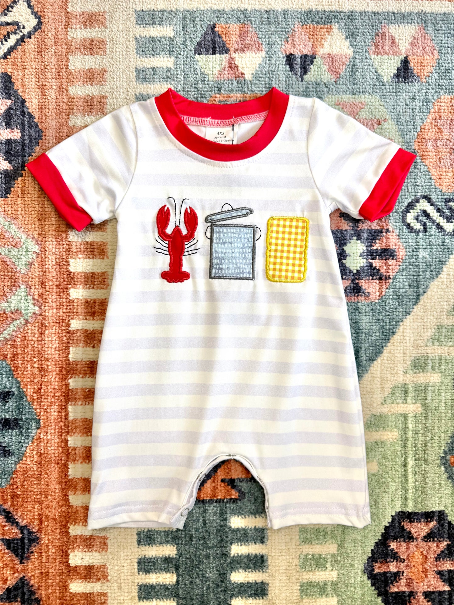 Boy’s Crawfish Embroidered Jon Jon