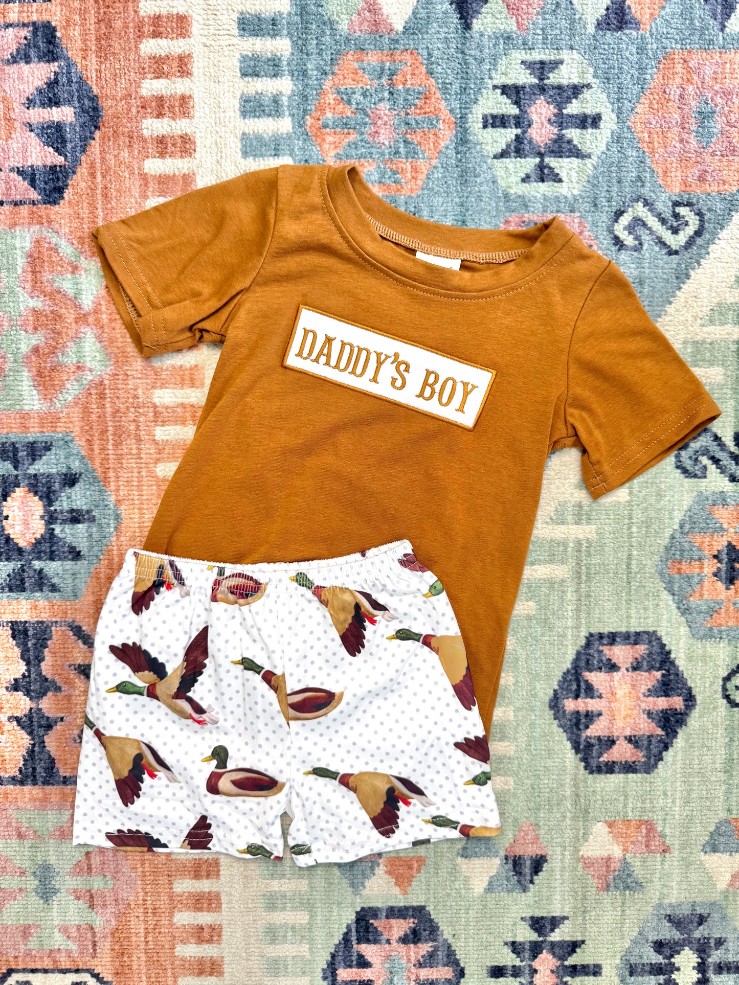 Boy’s “Daddy’s Boy” Duck Print Set