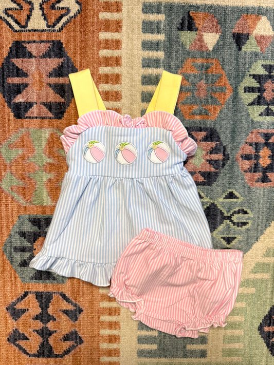 Beachball Embroidered Bloomer Set