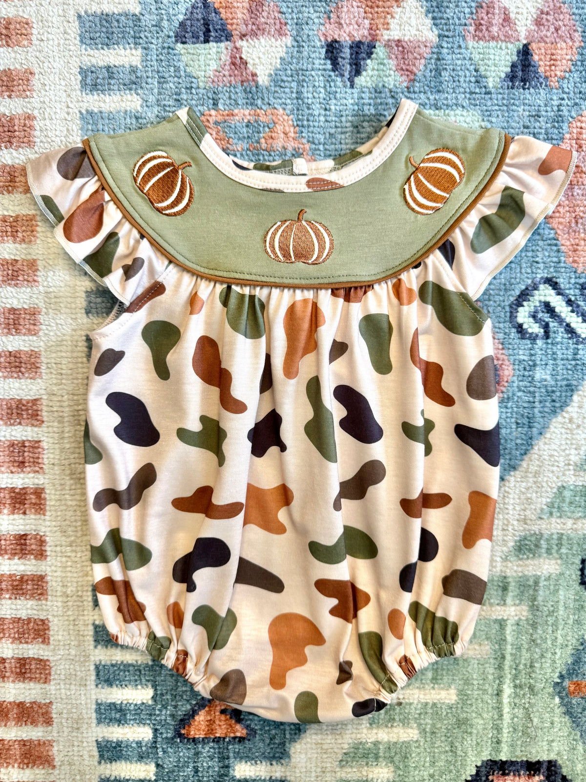 Camo & Embroidered Pumpkin Bubble