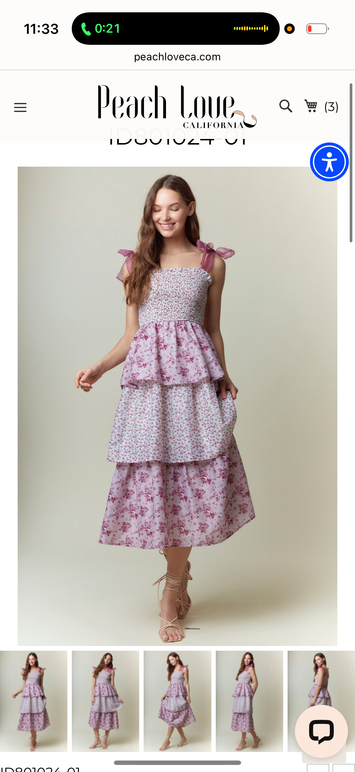 The Carden Ruffle Tiered Floral Maxi Dress in Mauve