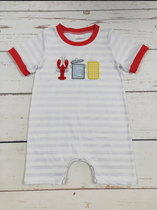 Boy’s Crawfish Embroidered Jon Jon
